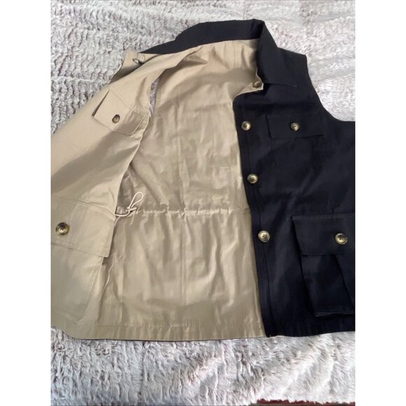 Orvis Vest Mens Small‎ Reversible Cinch Adjustable Waist Fishing Horse Black,Tan - Picture 5 of 16